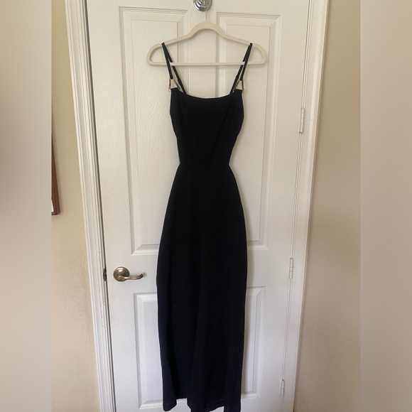 Jonathan Simkhai - MABEL TEXTURED
GAUZE CUTOUT JUMPSUIT - Size Small - Black - Picture 7 of 10